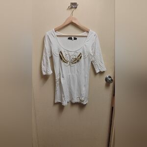 Vintage 2000s Coogi Cropped Sleeves Logo Tee Shirt Sz L